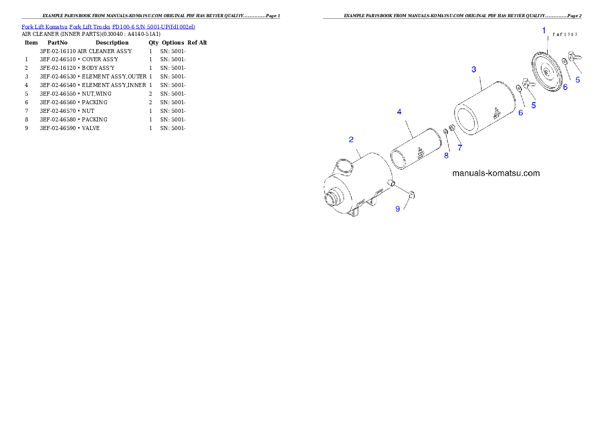 Protected: FD100-6 S/N 5001-UP Partsbook