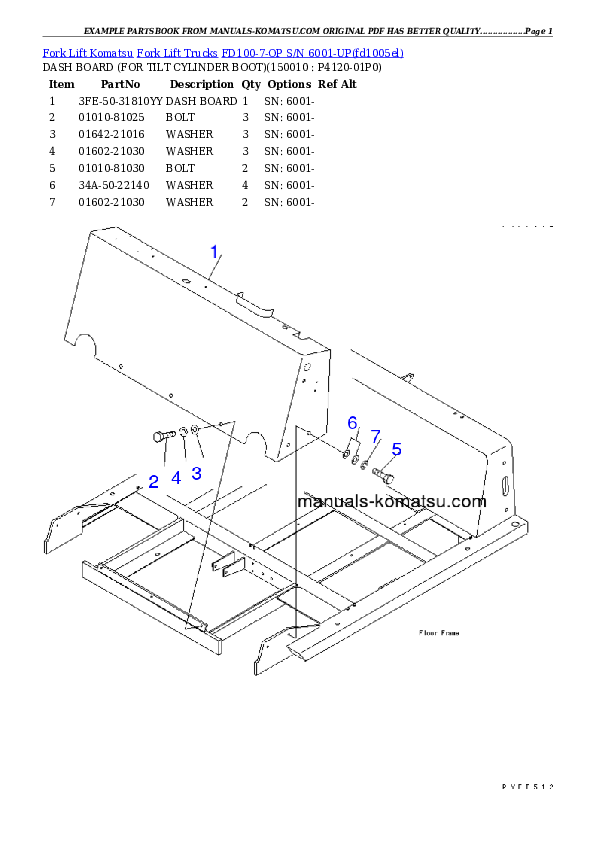 Protected: FD100-7-OP S/N 6001-UP Partsbook