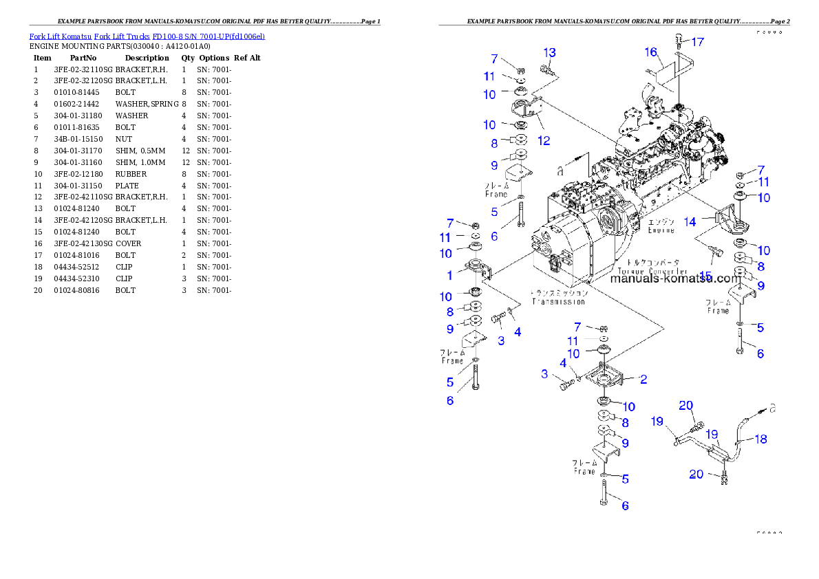 Protected: FD100-8 S/N 7001-UP Partsbook