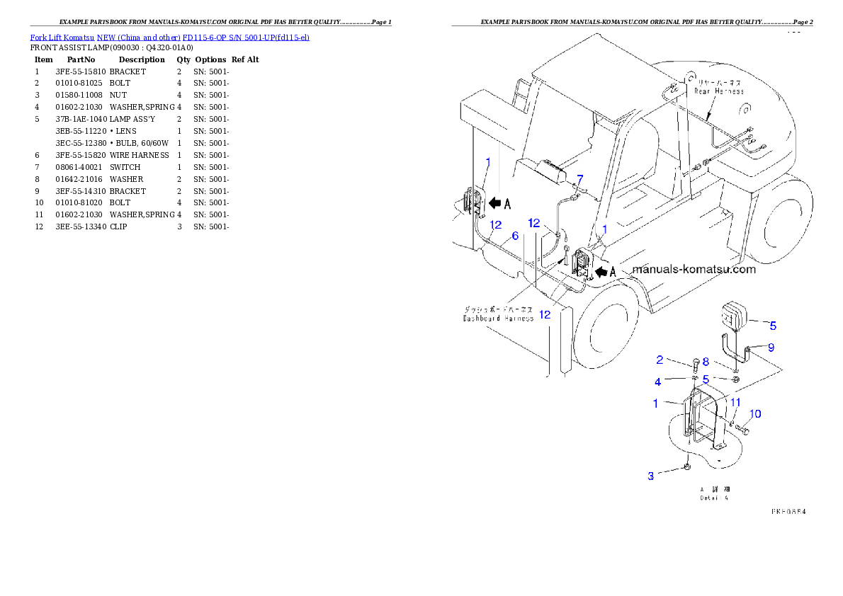 Protected: FD115-6-OP S/N 5001-UP Partsbook