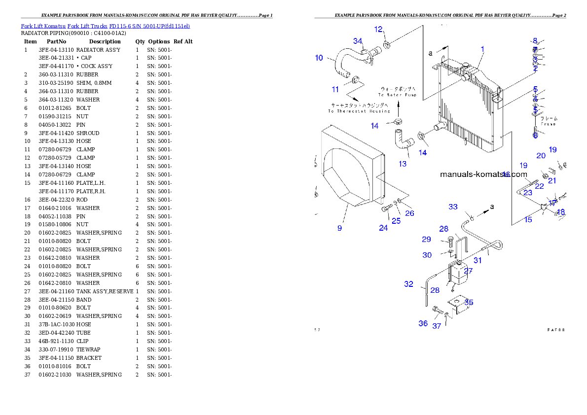 Protected: FD115-6 S/N 5001-UP Partsbook