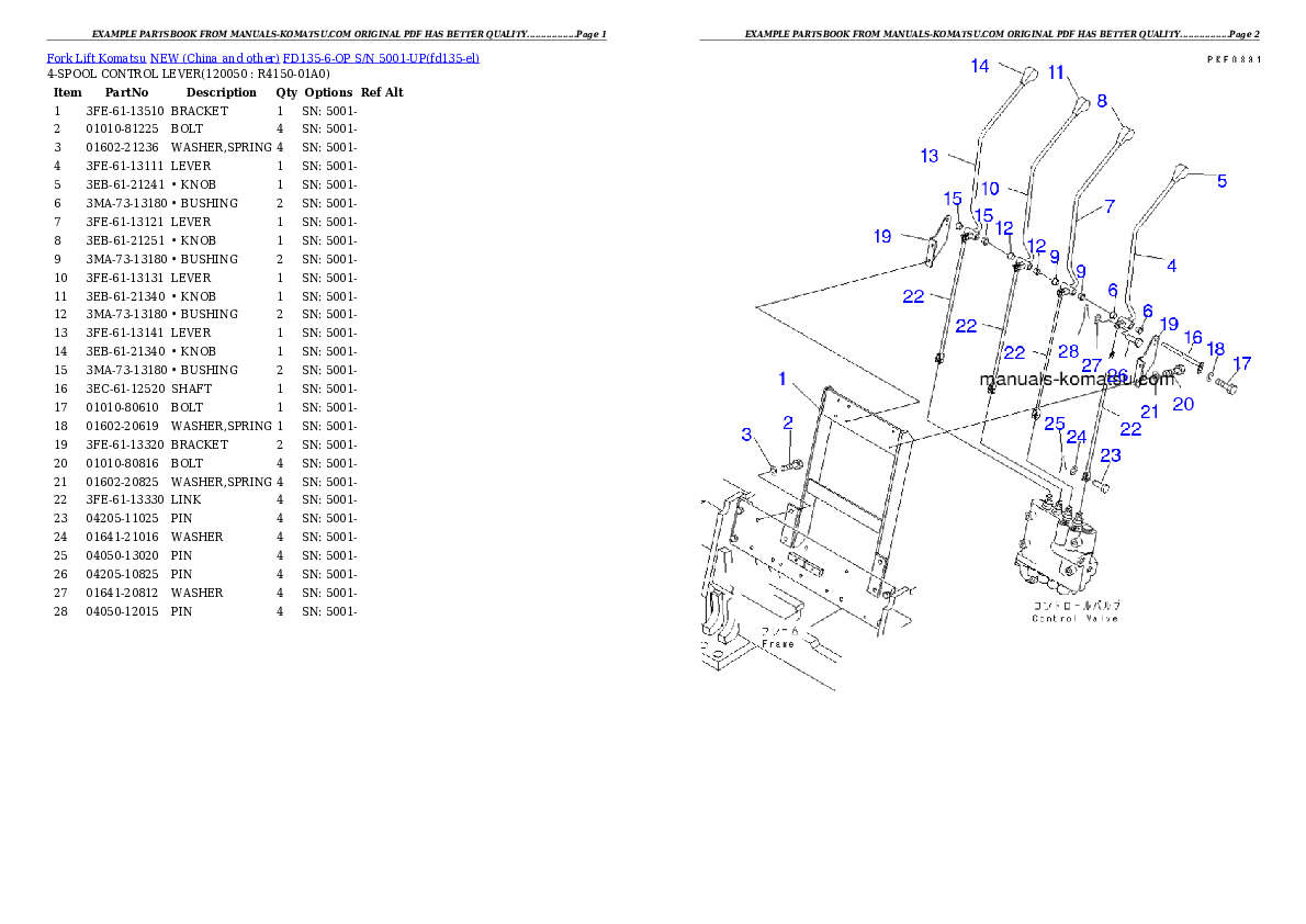 Protected: FD135-6-OP S/N 5001-UP Partsbook