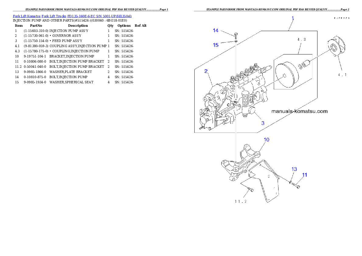 Protected: FD135-160E-6-EC S/N 5001-UP Partsbook
