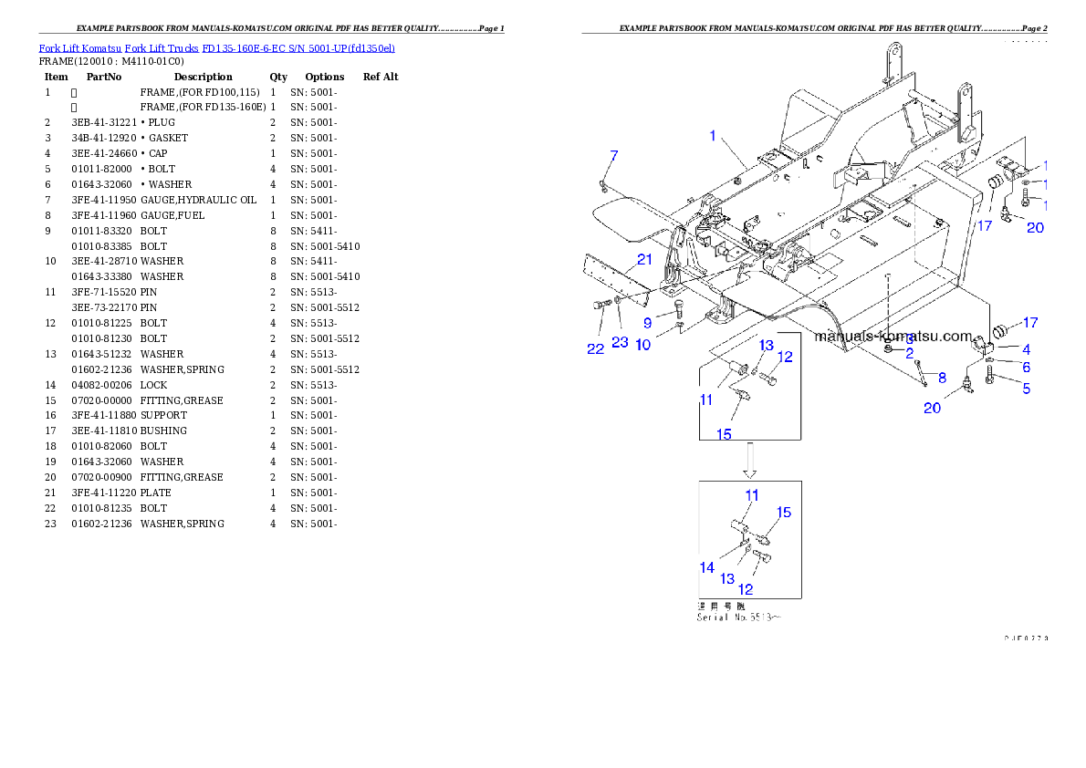 Protected: FD135-160E-6-EC S/N 5001-UP Partsbook