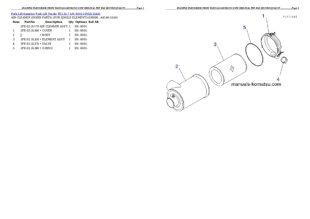 Protected: FD135-7 S/N 6001-UP Partsbook