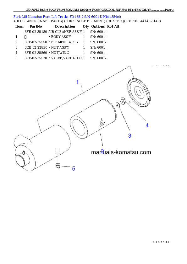 Protected: FD135-7 S/N 6001-UP Partsbook