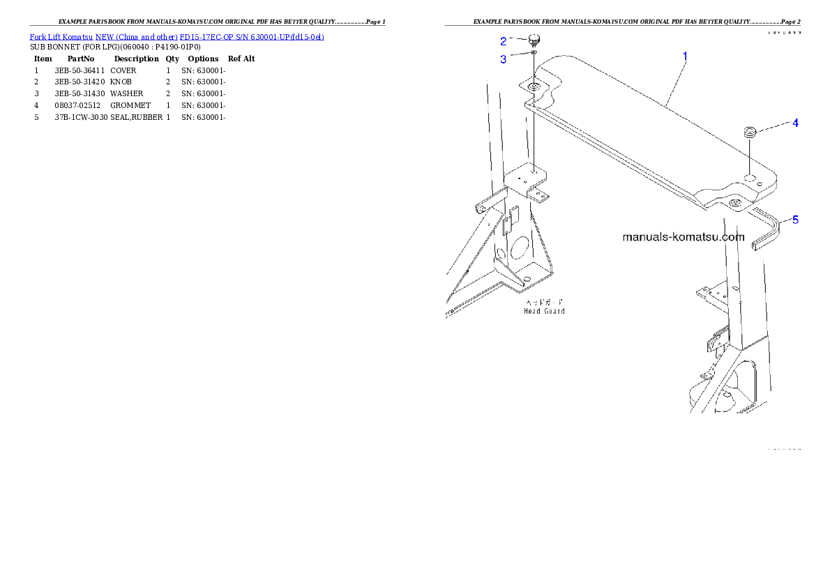 Protected: FD15-17EC-OP S/N 630001-UP Partsbook