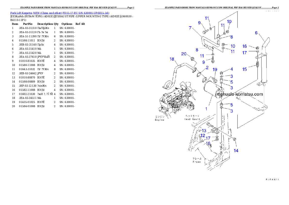 Protected: FD15-17-EC S/N 630001-UP Partsbook
