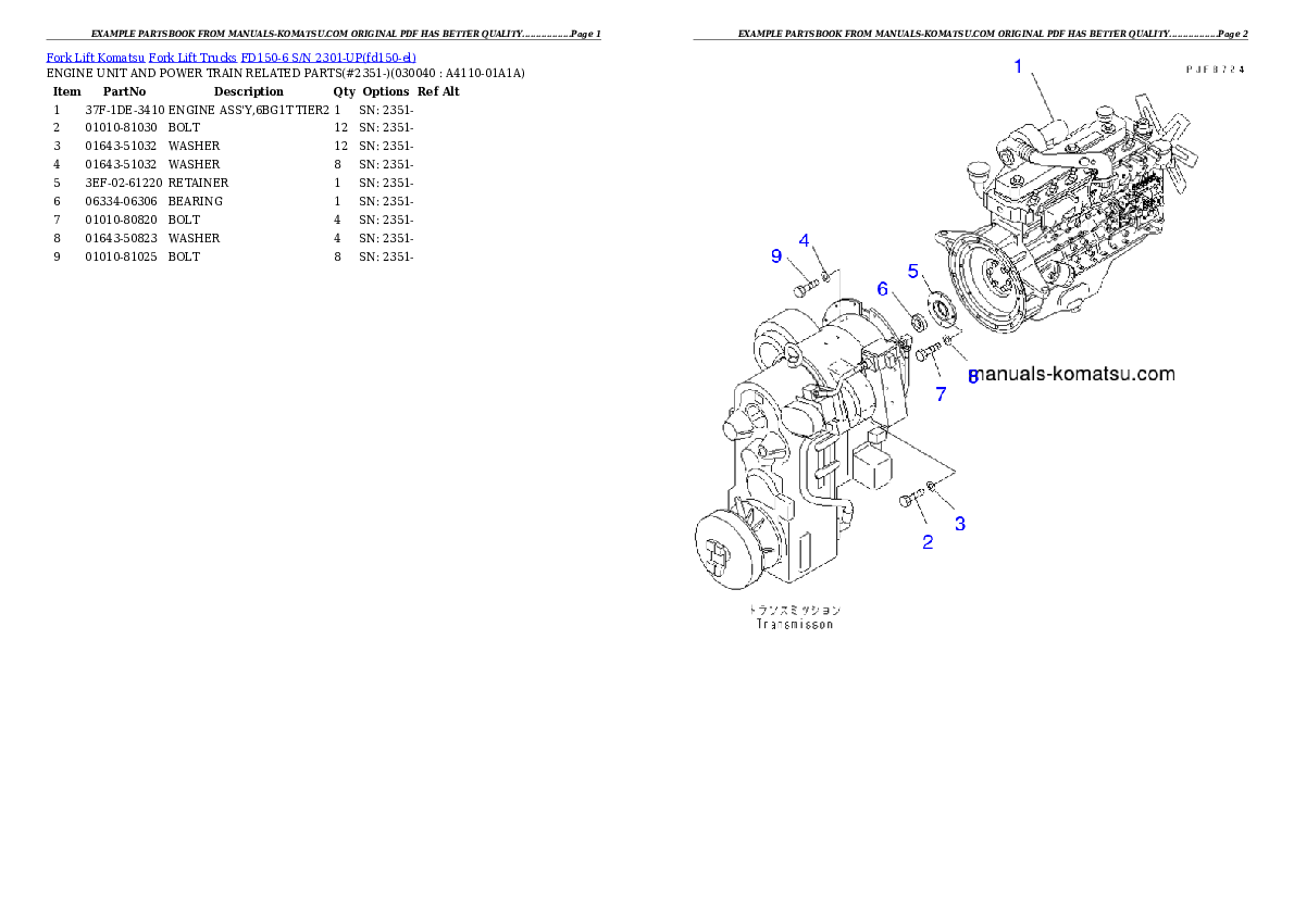 Protected: FD150-6 S/N 2301-UP Partsbook