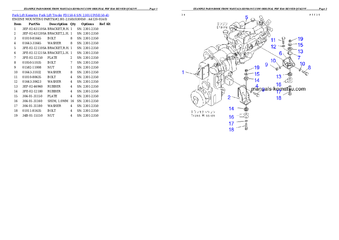 Protected: FD150-6 S/N 2301-UP Partsbook