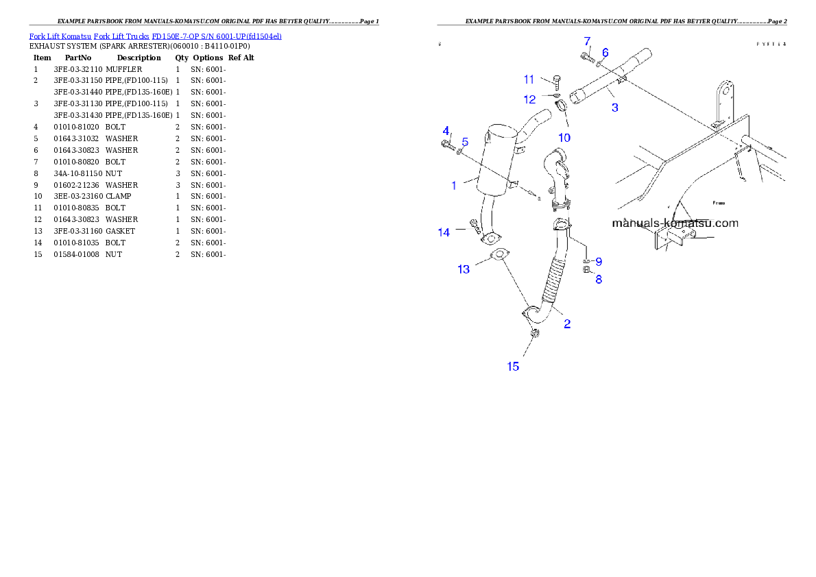 Protected: FD150E-7-OP S/N 6001-UP Partsbook