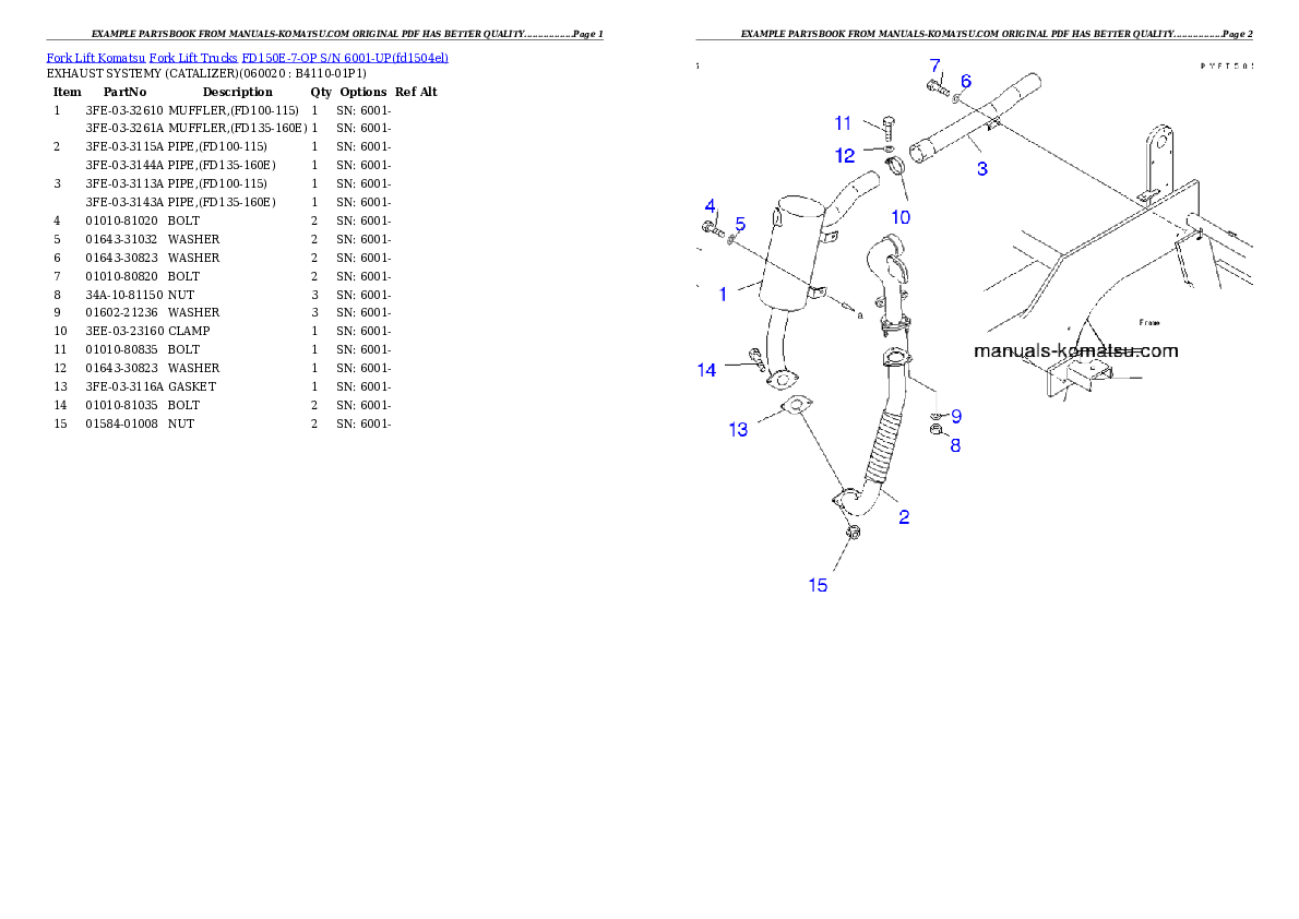 Protected: FD150E-7-OP S/N 6001-UP Partsbook