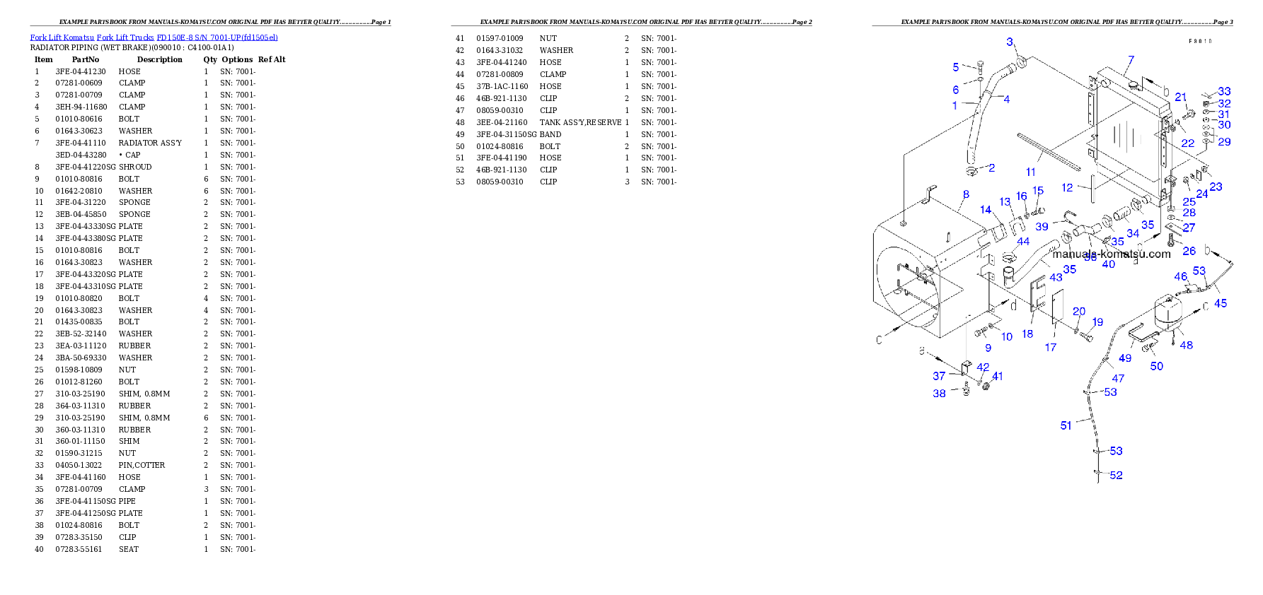 Protected: FD150E-8 S/N 7001-UP Partsbook