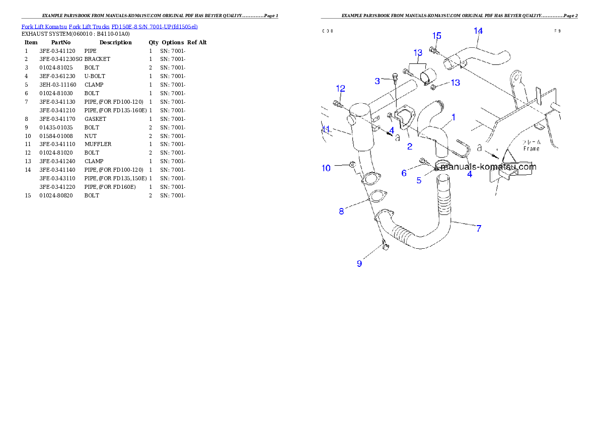 Protected: FD150E-8 S/N 7001-UP Partsbook