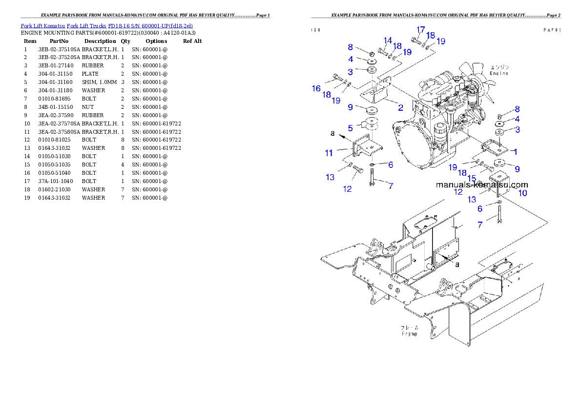 Protected: FD18-16 S/N 600001-UP Partsbook
