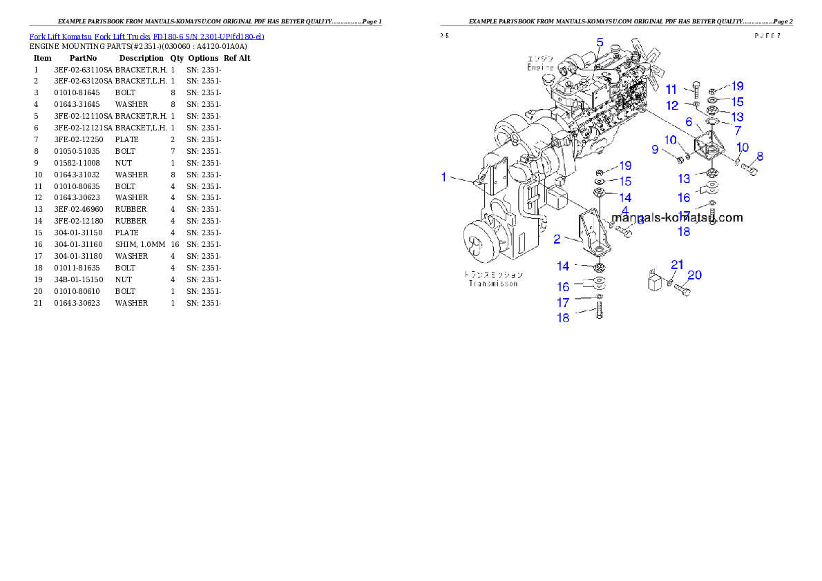 Protected: FD180-6 S/N 2301-UP Partsbook