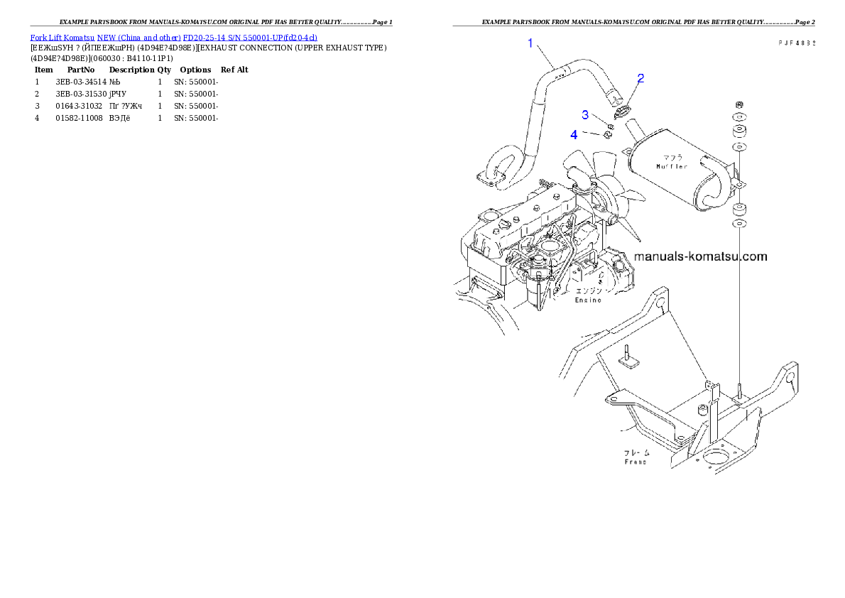 Protected: FD20-25-14 S/N 550001-UP Partsbook