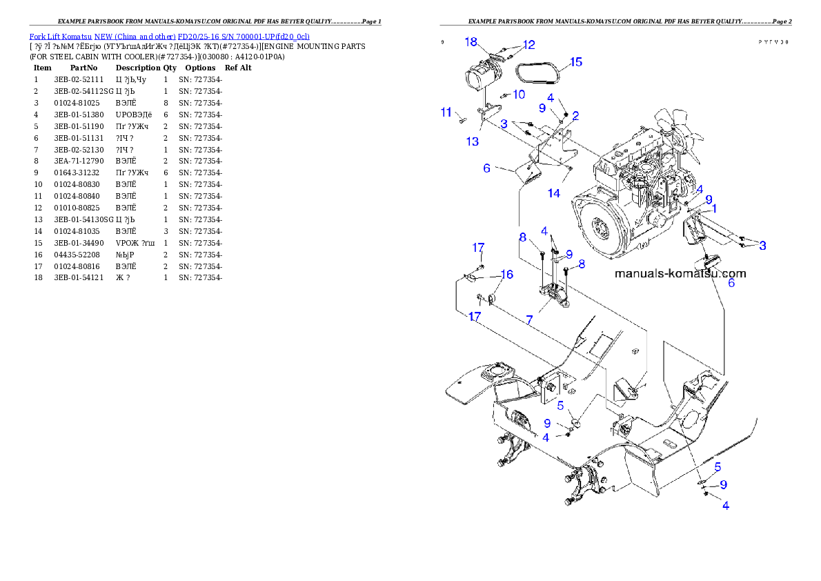 Protected: FD20/25-16 S/N 700001-UP Partsbook