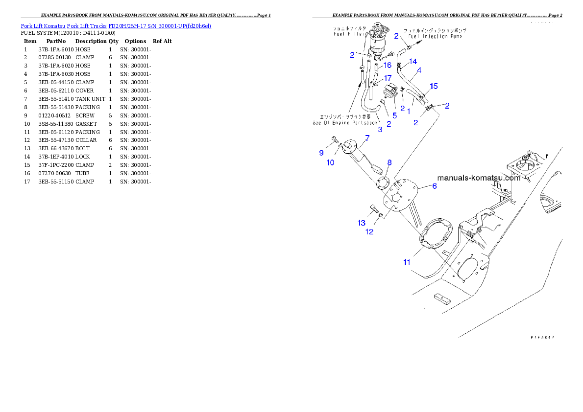 Protected: FD20H/25H-17 S/N 300001-UP Partsbook