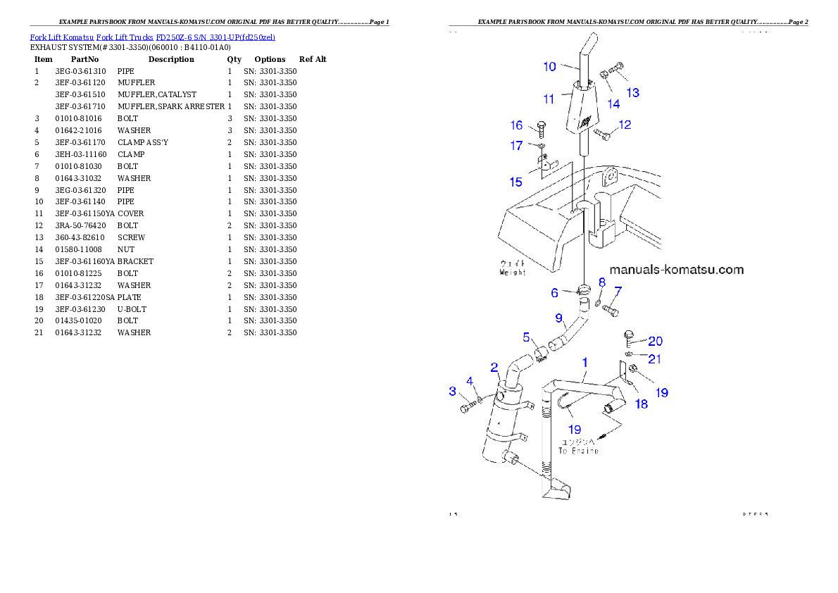 Protected: FD250Z-6 S/N 3301-UP Partsbook