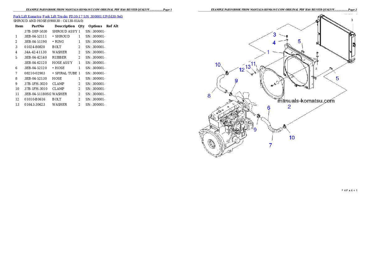 Protected: FD30-17 S/N 300001-UP Partsbook