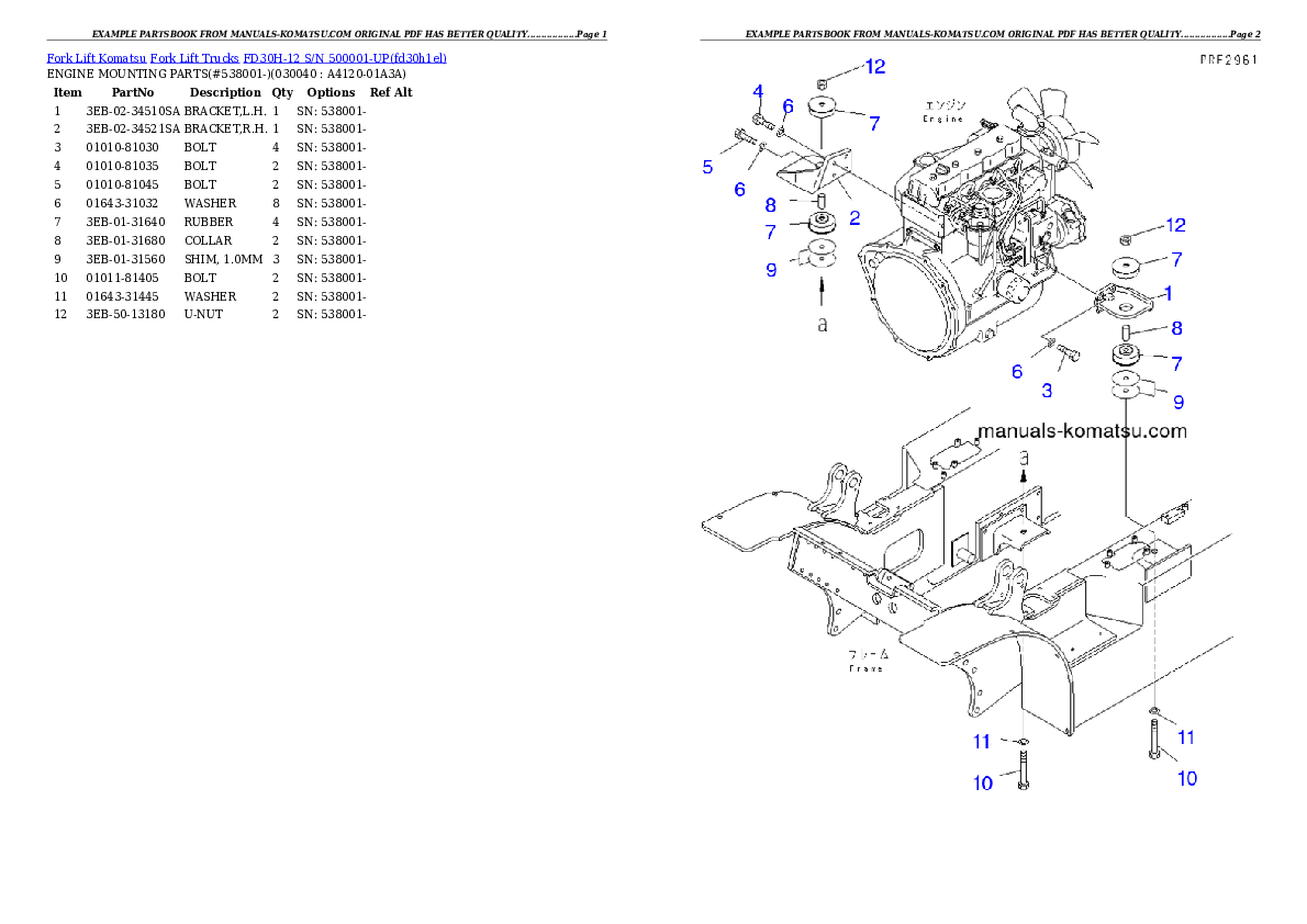 Protected: FD30H-12 S/N 500001-UP Partsbook