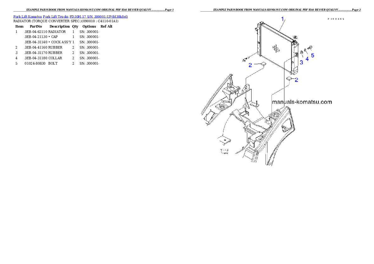 Protected: FD30H-17 S/N 300001-UP Partsbook