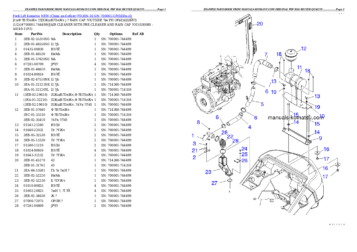 Protected: FD30N-16 S/N 700001-UP Partsbook