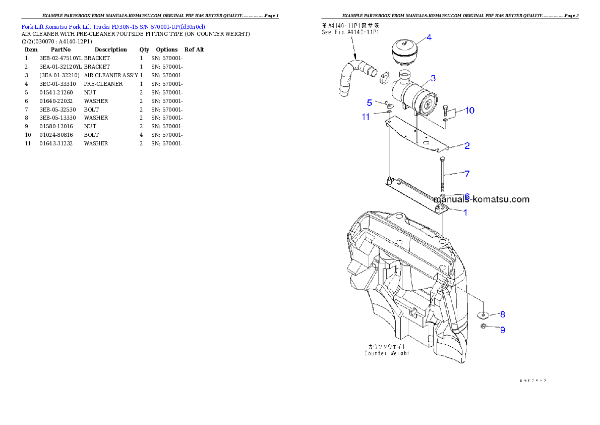 Protected: FD30N-15 S/N 570001-UP Partsbook