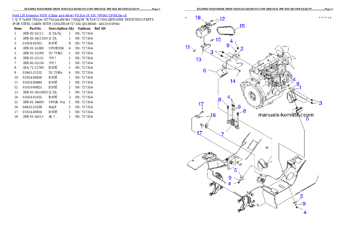 Protected: FD35A-16 S/N 700001-UP Partsbook