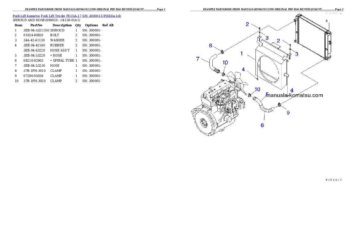 Protected: FD35A-17 S/N 300001-UP Partsbook