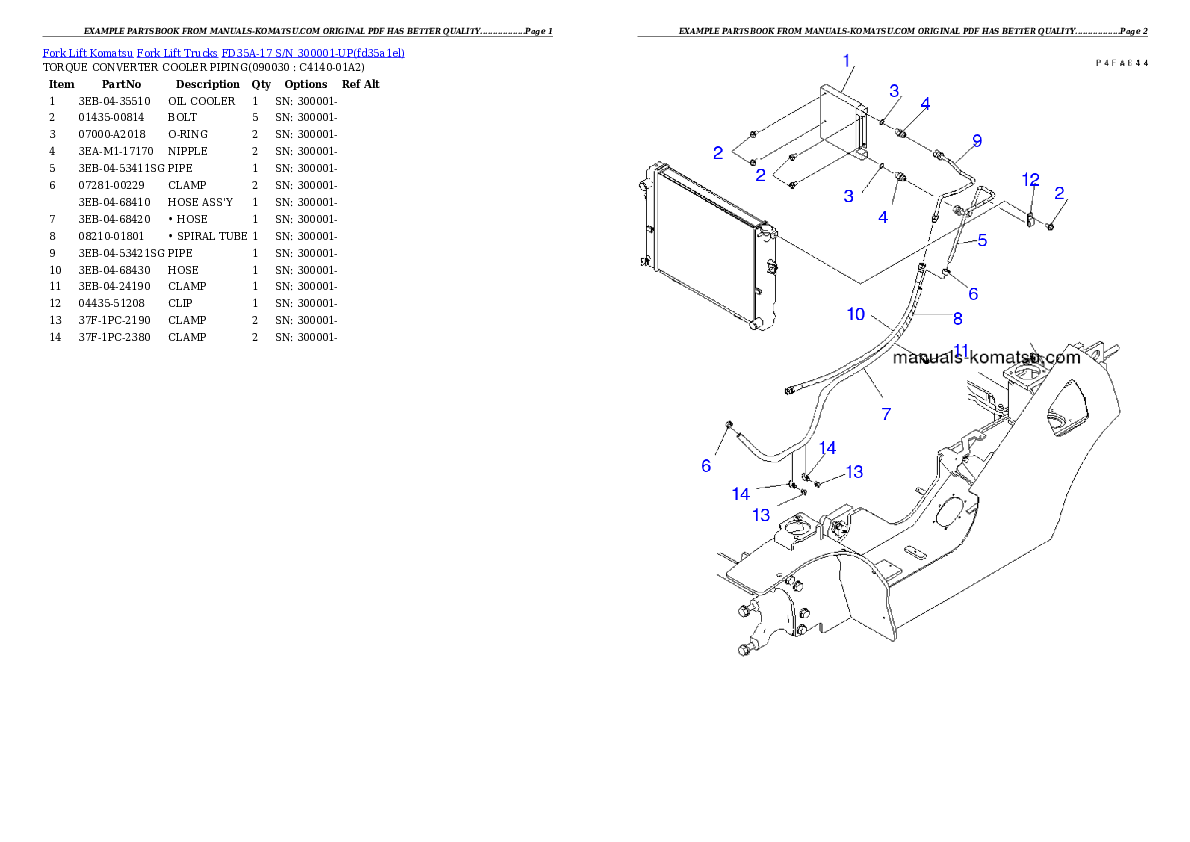Protected: FD35A-17 S/N 300001-UP Partsbook