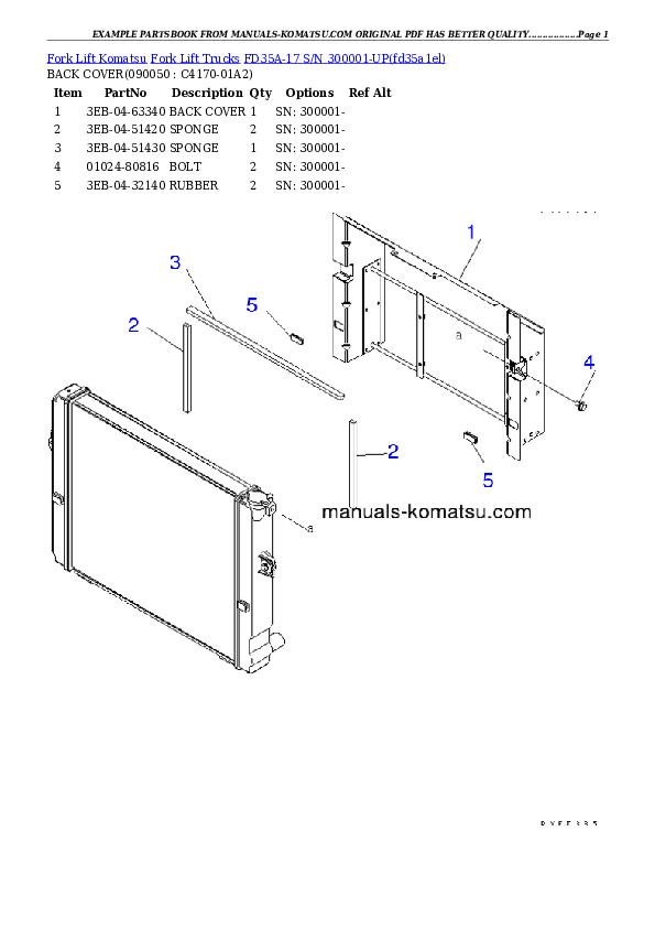 Protected: FD35A-17 S/N 300001-UP Partsbook