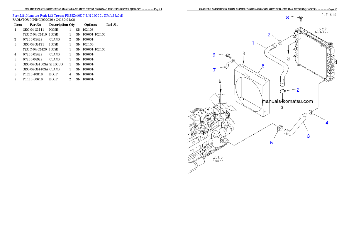 Protected: FD35Z/40Z-7 S/N 100001-UP Partsbook