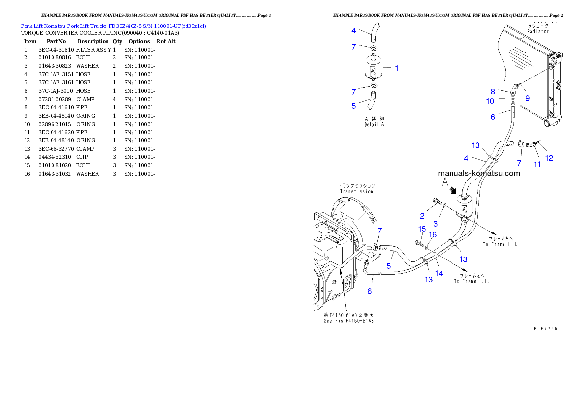 Protected: FD35Z/40Z-8 S/N 110001-UP Partsbook