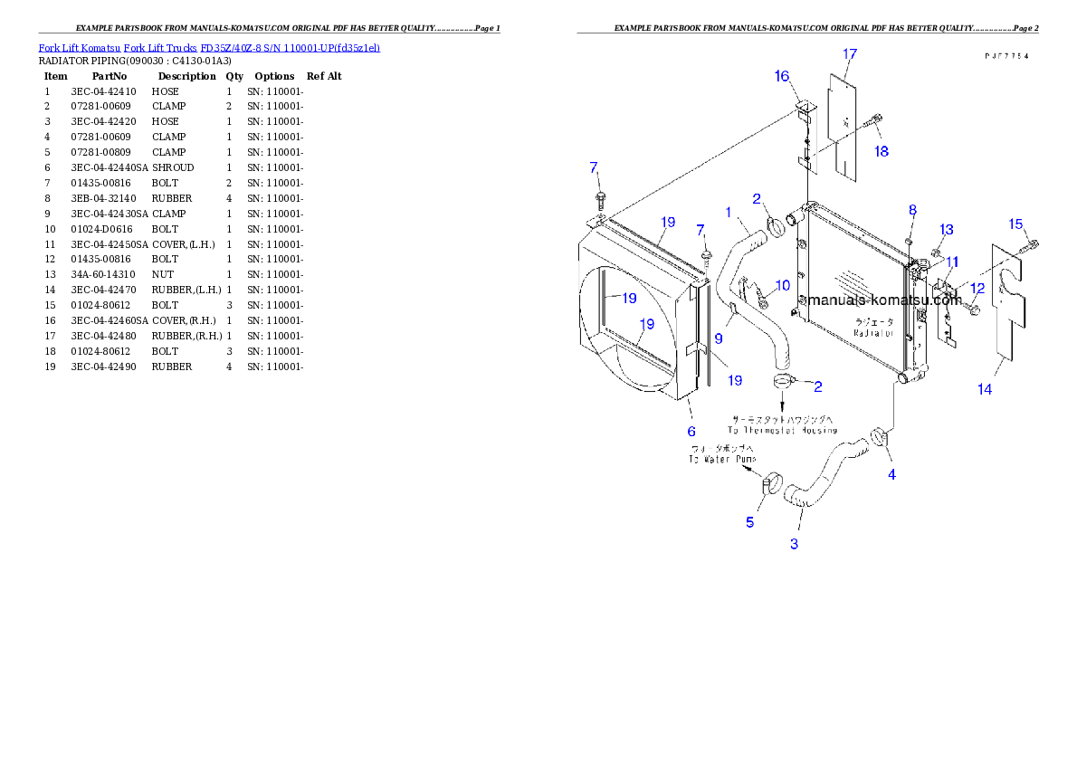 Protected: FD35Z/40Z-8 S/N 110001-UP Partsbook
