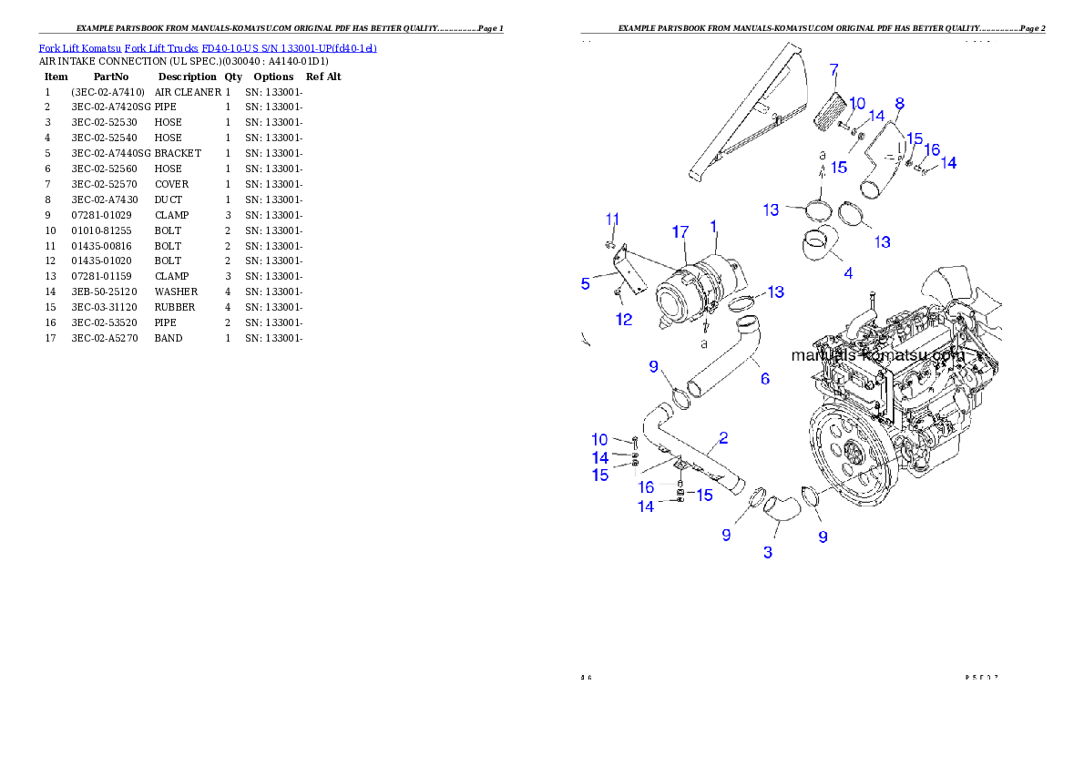 Protected: FD40-10-US S/N 133001-UP Partsbook