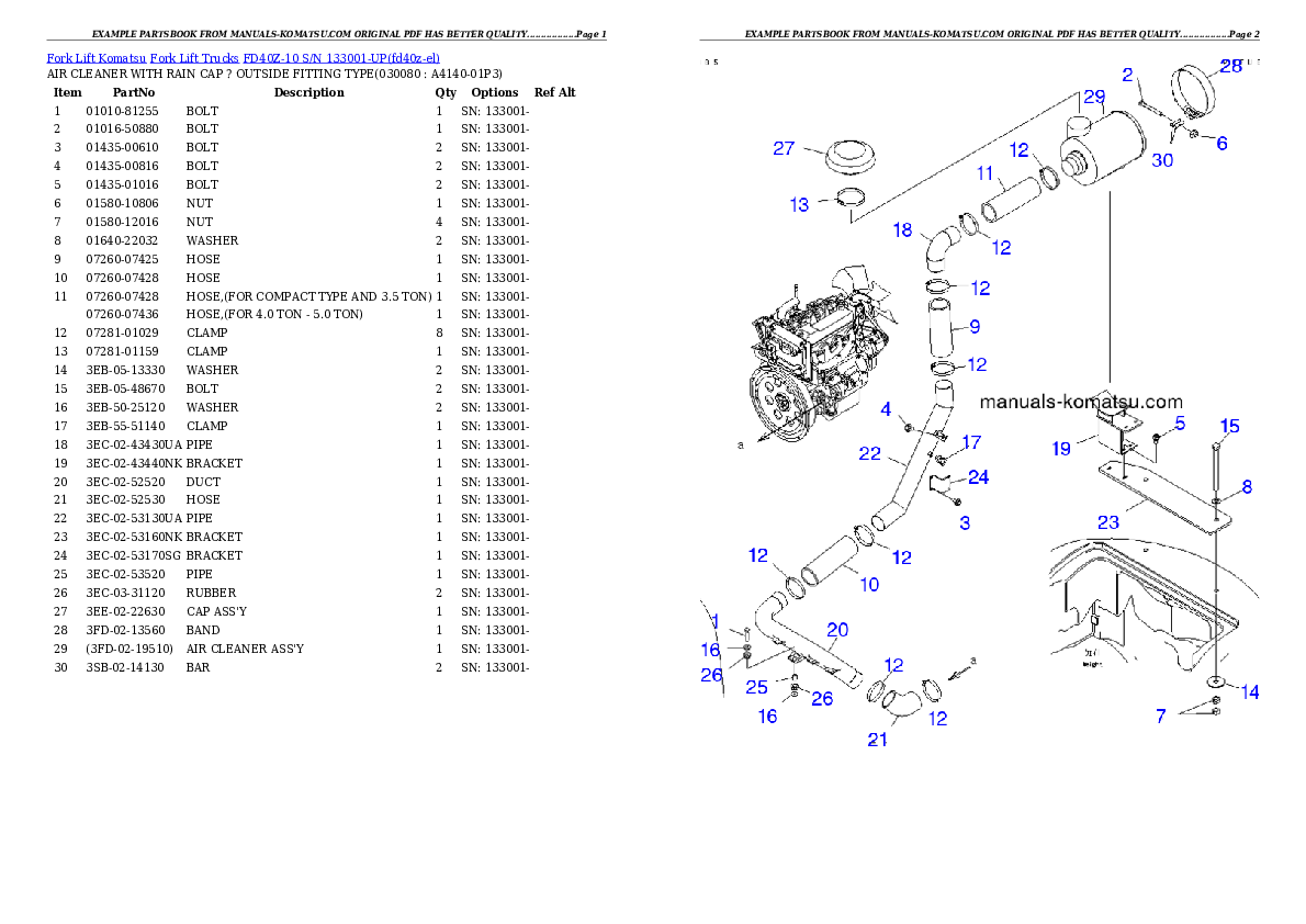 Protected: FD40Z-10 S/N 133001-UP Partsbook