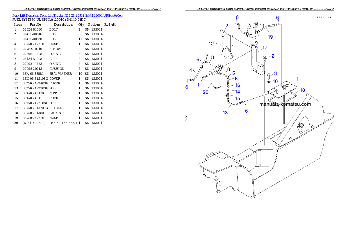 Protected: FD40Z-10-US S/N 133001-UP Partsbook
