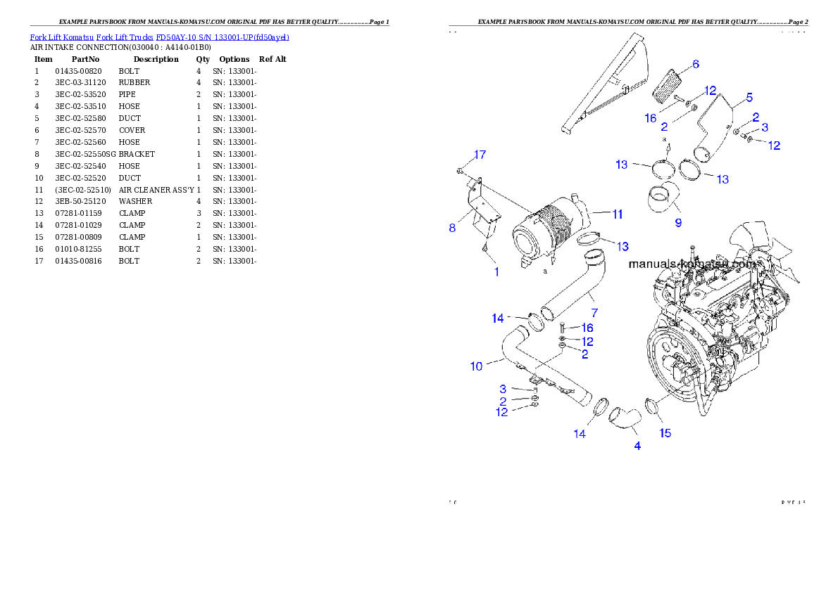 Protected: FD50AY-10 S/N 133001-UP Partsbook