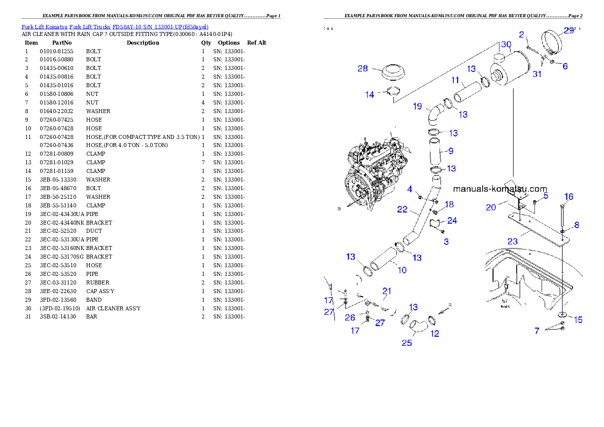 Protected: FD50AY-10 S/N 133001-UP Partsbook