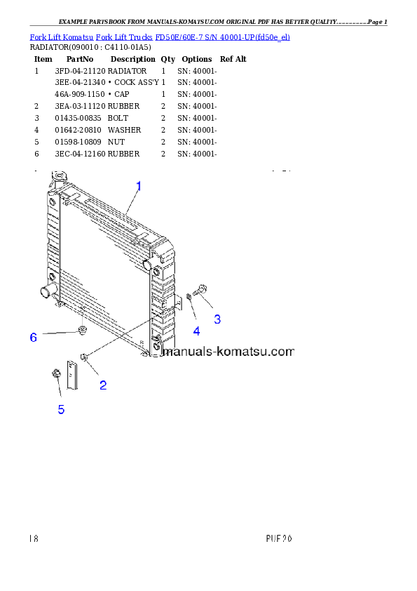 Protected: FD50E/60E-7 S/N 40001-UP Partsbook