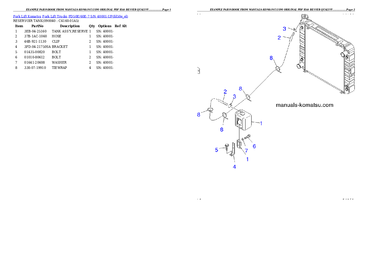 Protected: FD50E/60E-7 S/N 40001-UP Partsbook
