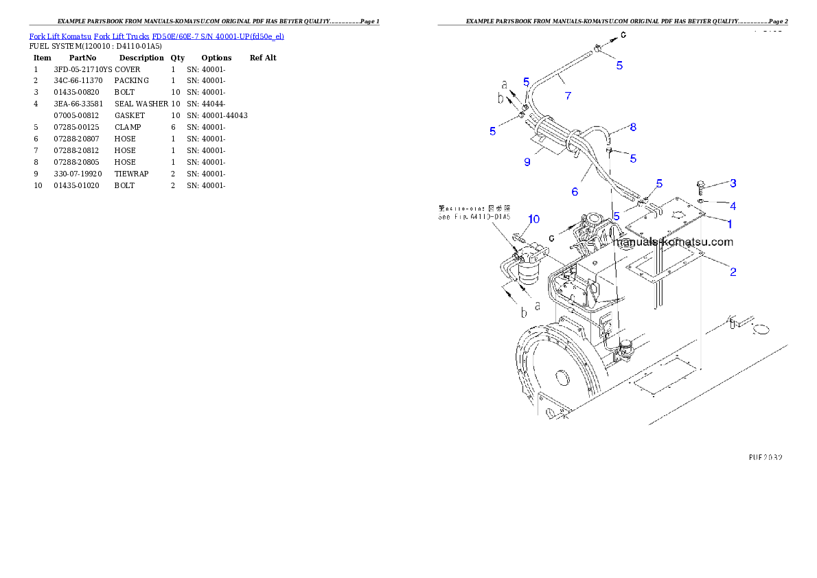 Protected: FD50E/60E-7 S/N 40001-UP Partsbook