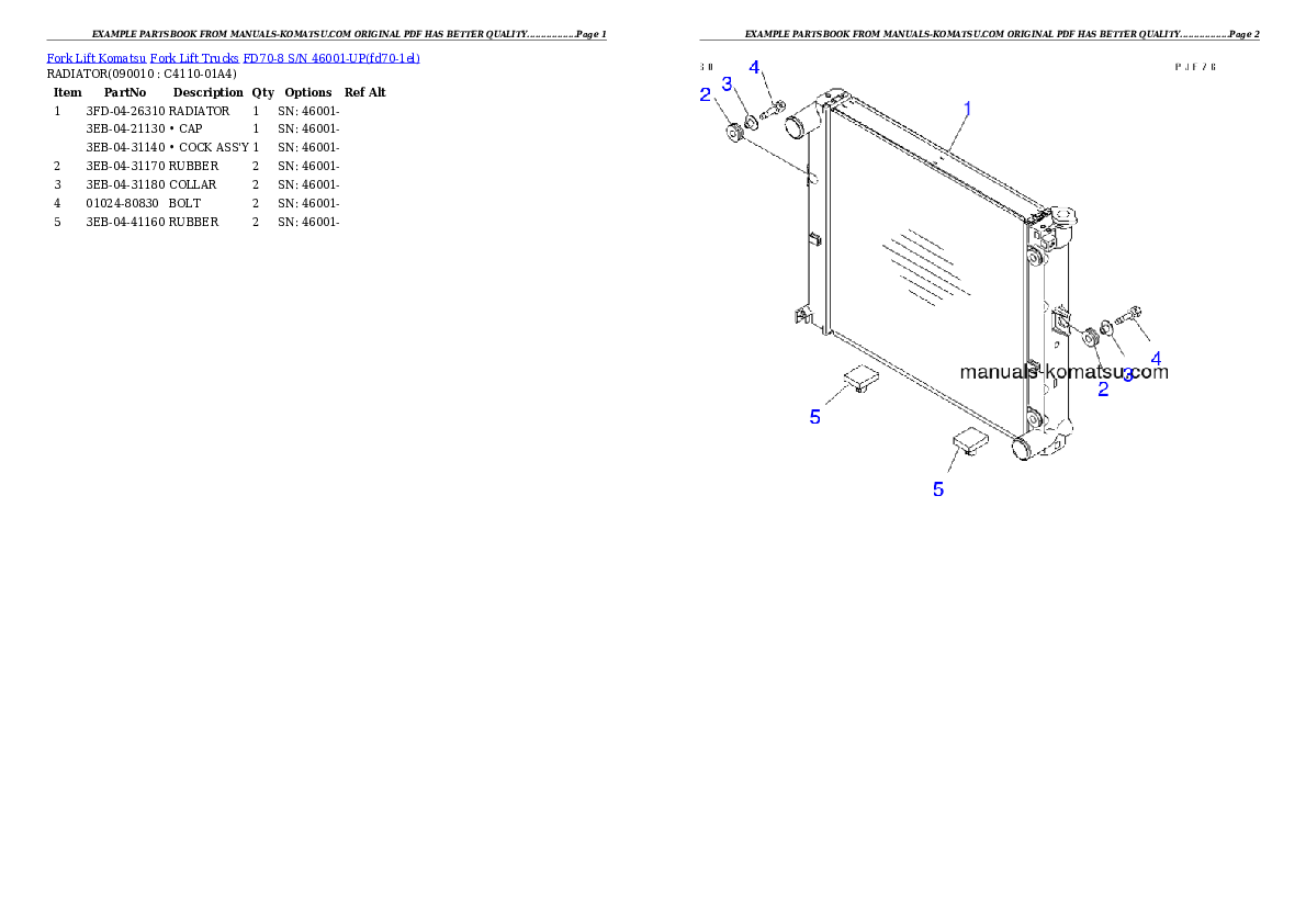 Protected: FD70-8 S/N 46001-UP Partsbook