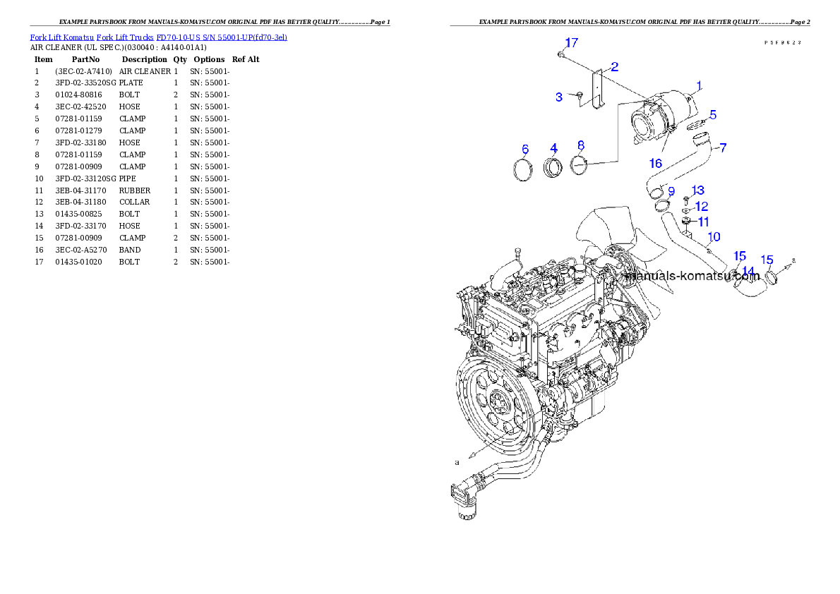 Protected: FD70-10-US S/N 55001-UP Partsbook