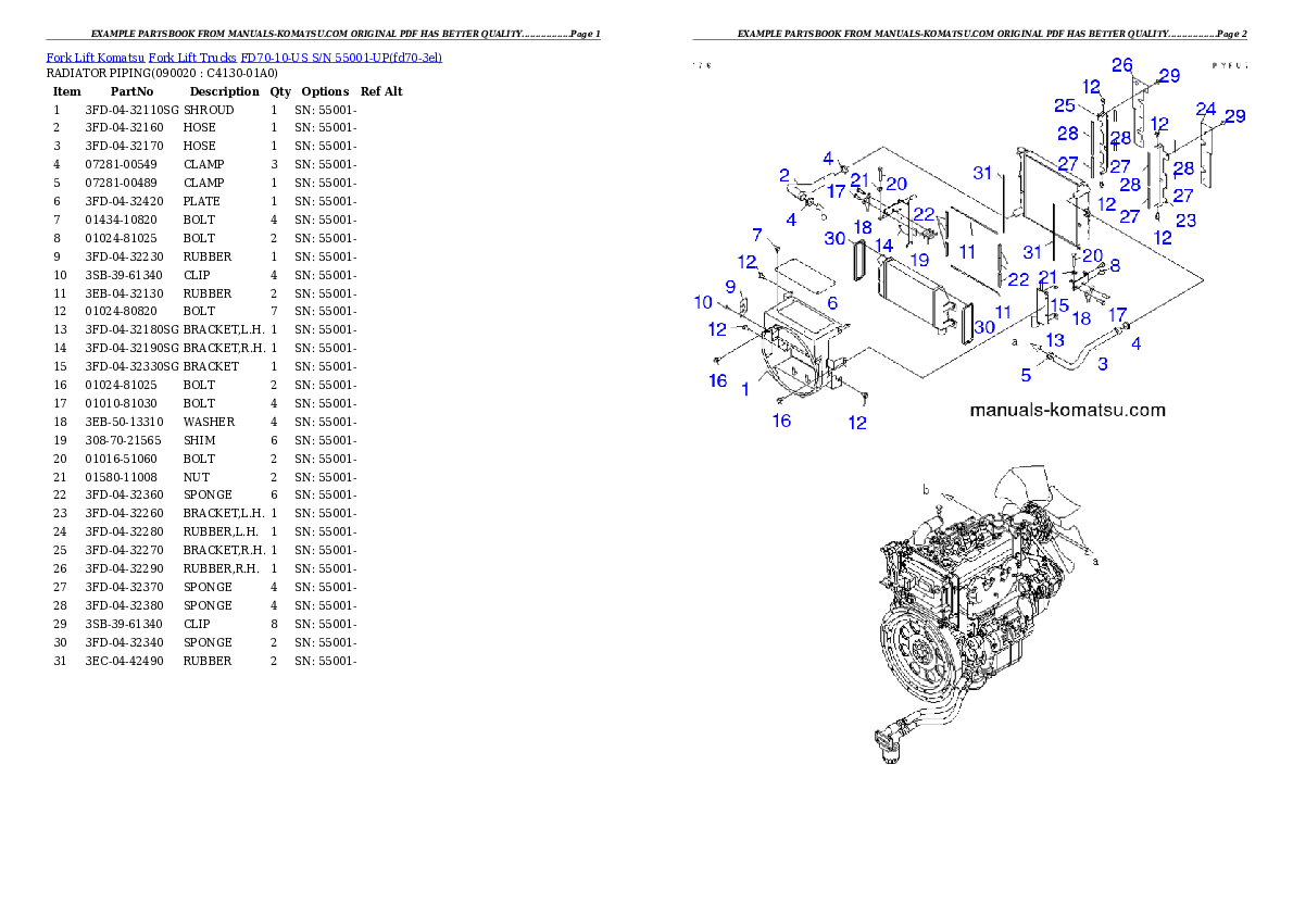 Protected: FD70-10-US S/N 55001-UP Partsbook
