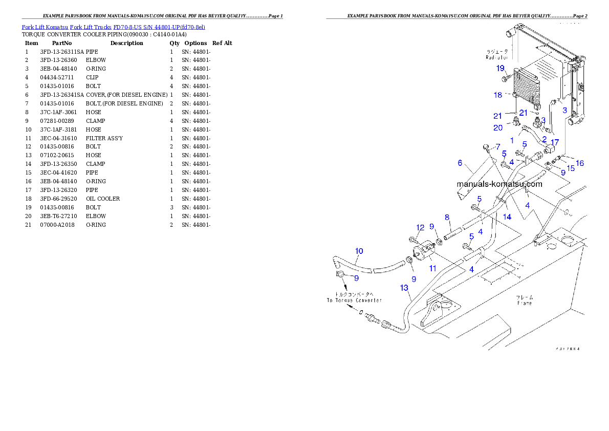 Protected: FD70-8-US S/N 44801-UP Partsbook