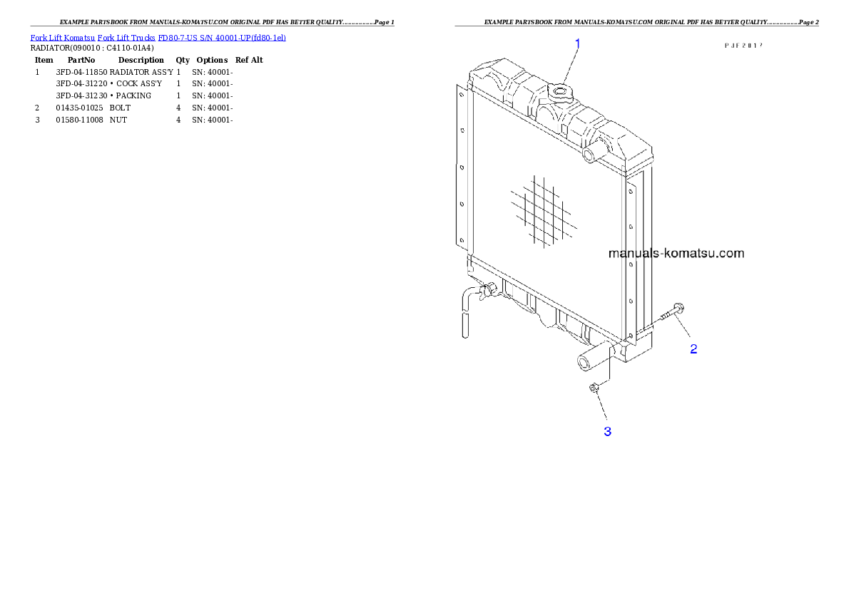 Protected: FD80-7-US S/N 40001-UP Partsbook