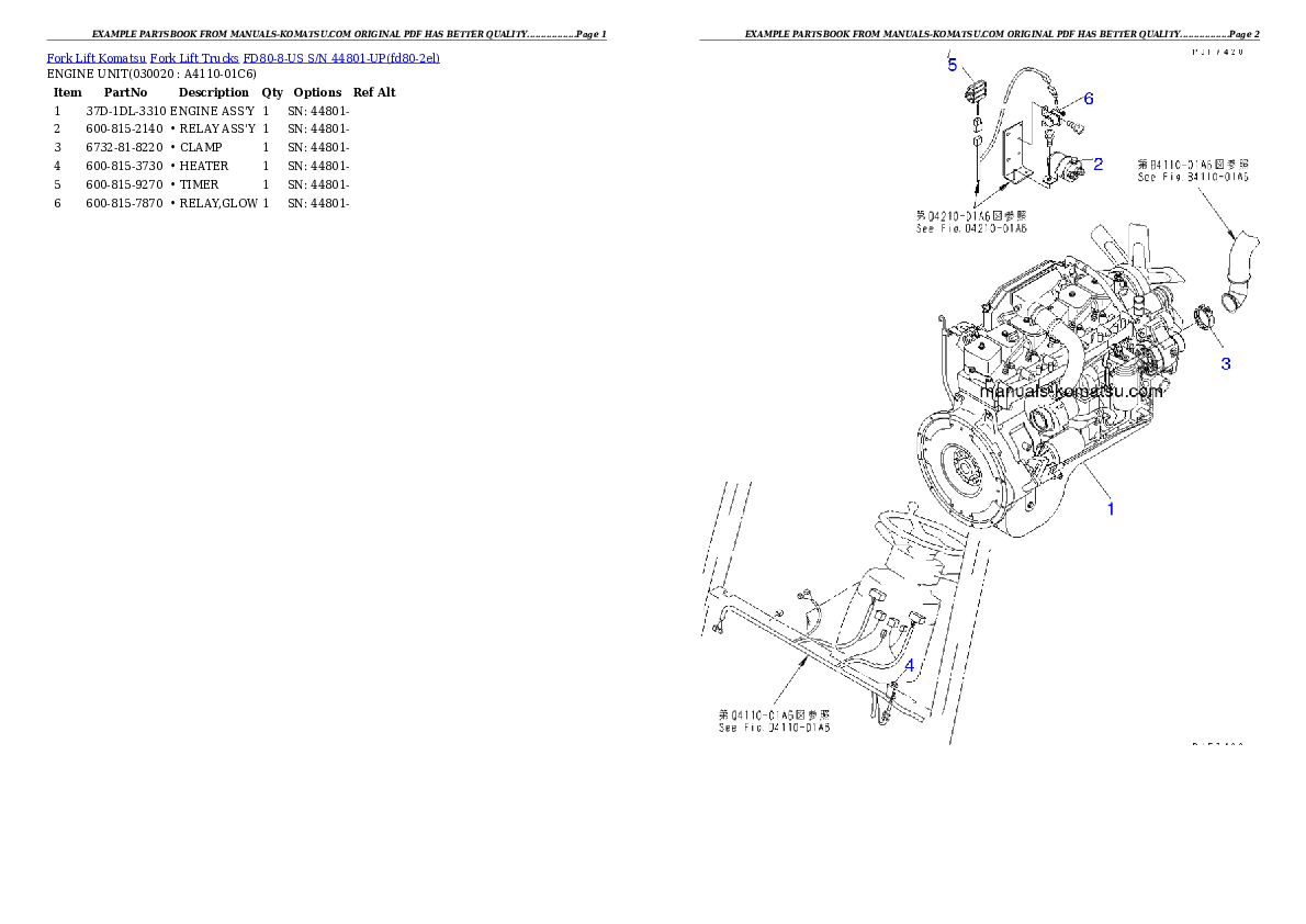 FD80-8-US S/N 44801-UP Partsbook